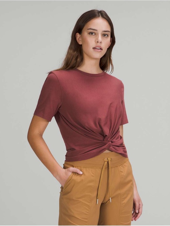 lululemon athletica Tops - Lululemon Crescent T-Shirt in Smoky Red